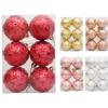 6pcs Colorful Star Christmas Balls Set Shatterproof Xmas Tree Pendants  Merry Christmas Decoration