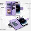 Роскошный кошелек-чехол на молнии для iPhone 14 15 16 17 Pro Max Air 16E 13 12 11 Pro XR XS 7 8 SE тисненая кожаная сумка для телефона с карманом для карт