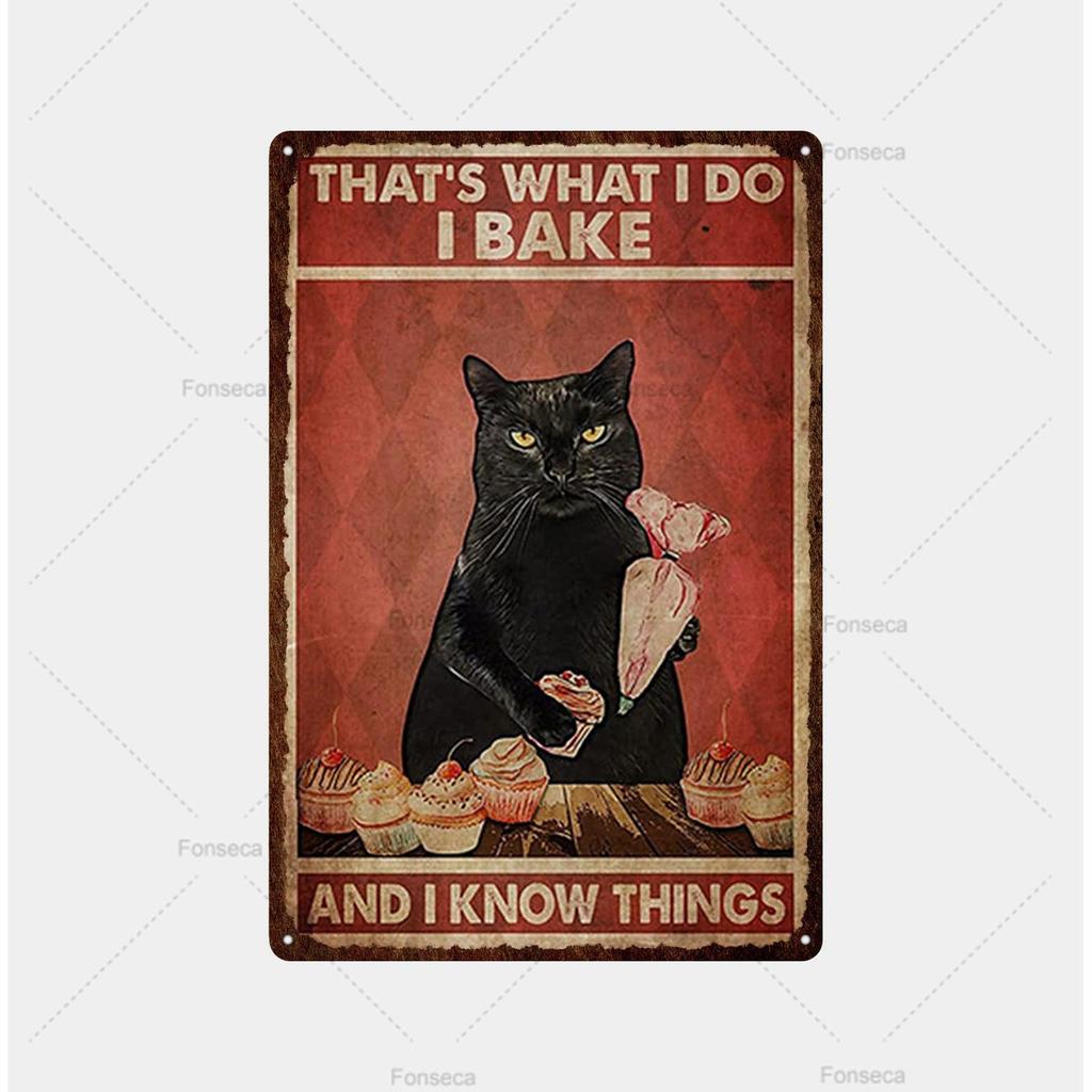 Вывеска с изображением кошек, расписная металлическая вывеска для комнаты, декорированный бар, настенный постер, жестяная банка, винтажное ощущение ржавчины, напиток, железная тарелка, украшение для отеля с пивом