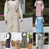 Ruffled Crossback Apron For Baking And Cooking With Waterproof Cotton Material