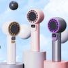 Мини-ручной вентилятор с бесщеточным двигателем, цифровым дисплеем, 100 скоростей, мощный воздушный поток, перезаряжаемый портативный персональный вентилятор