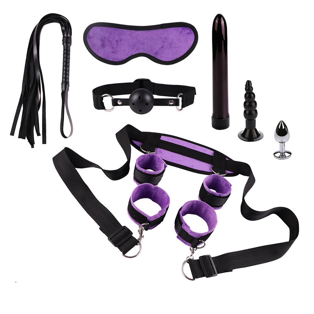 BDSM Adult Sex Toys Plush Handcuffs Strap Whip Rope Sexy Bed Restraints Bandage Couples Sex Toys Sexual Toy Adult Kits
