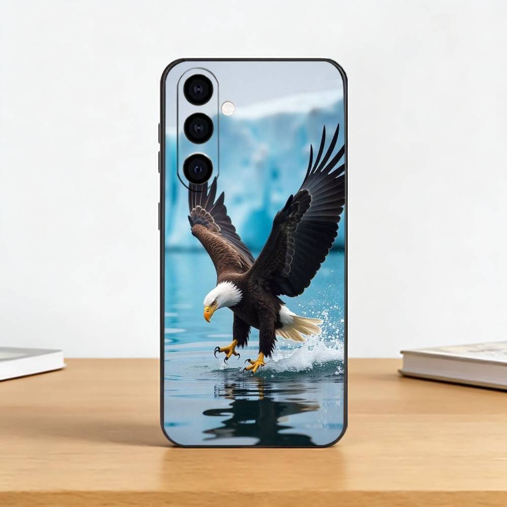 Крутой чехол для телефона с изображением орла A-Animal для Samsung Galaxy A73, A72, A71, A70, A53, A52, A51, Другие Мягкий черный чехол