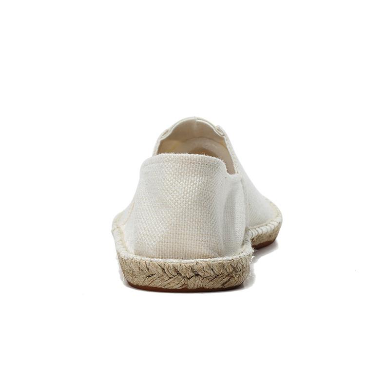 Летняя дышащая обувь, мужская парусиновая обувь, мужские туфли на плоской подошве из конопли, дешевые мокасины, мужские лоферы, обувь для вождения