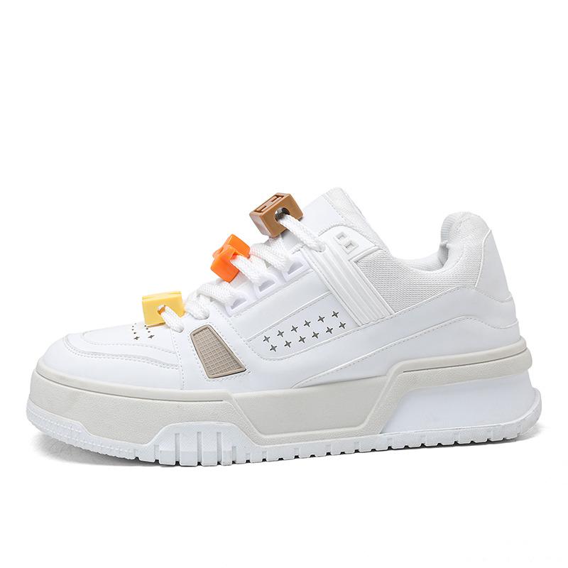 Модные трендовые кроссовки на платформе для мужчин, модный дизайн, зеленые мужские туфли для скейтбординга, повседневная спортивная обувь из кожи для мужчин, теннисные туфли для мужчин