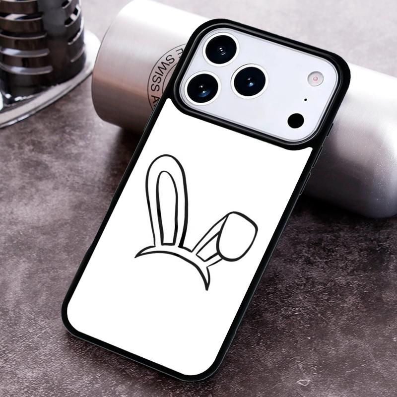 Чехол для телефона с ушками кролика для iPhone 17 16 15 14 13 12 11 Pro Max Plus 17Air Мягкий силиконовый чехол