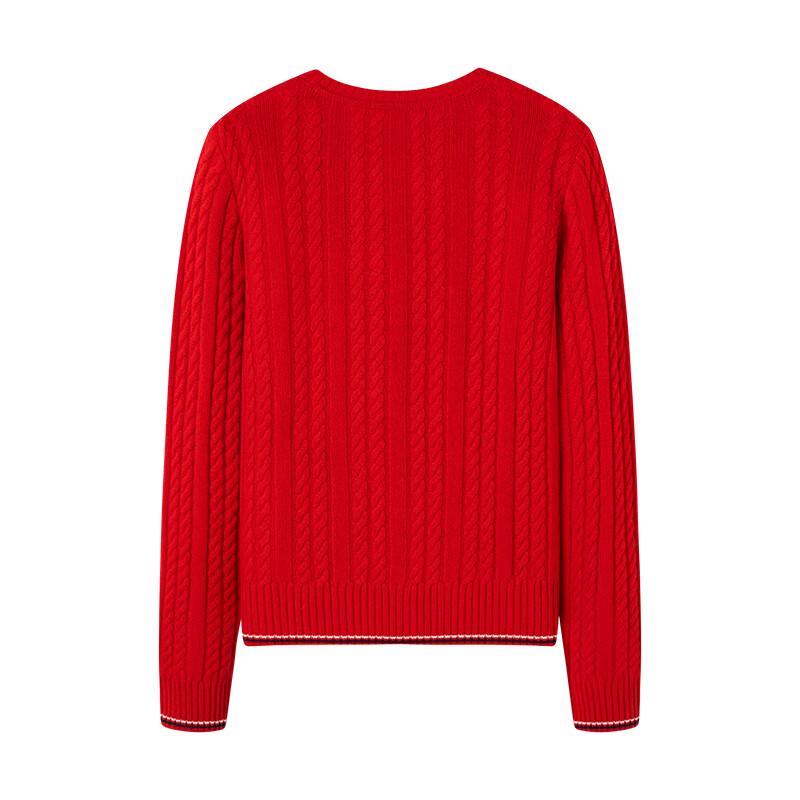 Navigare Women's Long-Sleeve Round Neck Wool Sweater