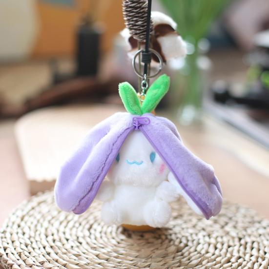 Dog Plush Plushies Ornament Cross-dressing Fruit Bunny Doll Pendant Fluffy Stuffed Animal Cartoon Anime Doll Keychain Accessories