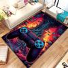 3D 80s Gamer Controller Area Rug Large,Carpet Rug for Living Room Bedroom Kitchen Decoration,Kid Play Game Non-slip Floor Mat