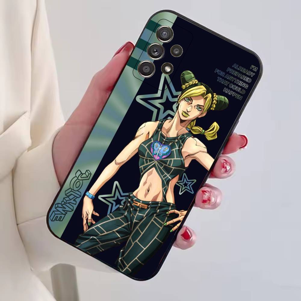 Аниме J-JOJO Крутой Чехол для Телефона с Джолин Кудзё Для Samsung S25,S24,S21,S22,S23,S30,Ultra,S20,Plus,Fe,Lite,Note,10,Черная Крышка