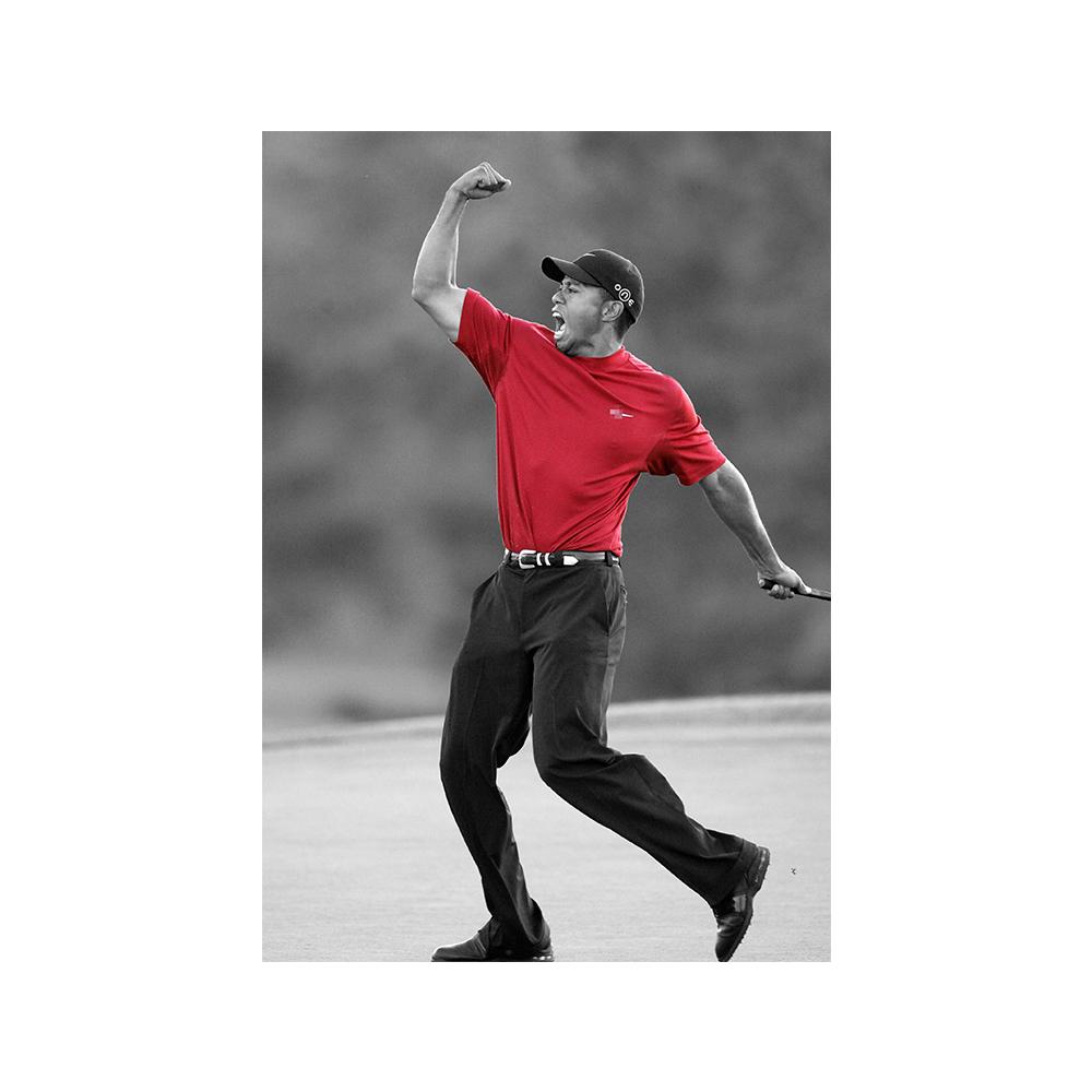 Tiger Woods Черно-красный портрет фотопечать холст постер спорт настенное искусство гольф спортсмен картина для спортзала гостиная дом Cuadros