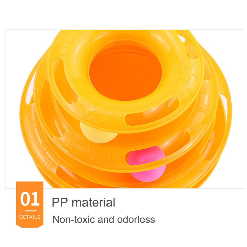 3 Layer Interactive and Stimulating Cat Turntable Toy with Caged Mouse Ball