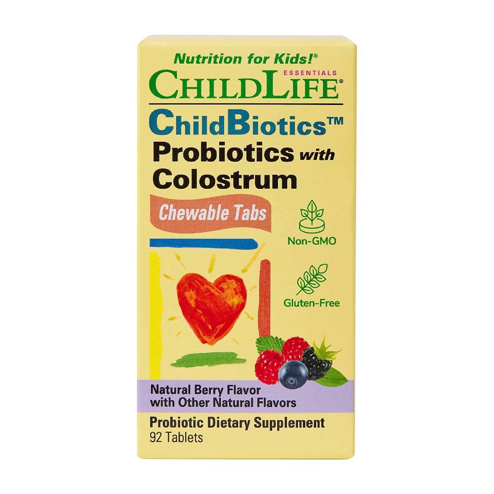 ChildBiotics Пробиотики с молозивом Натуральный ягодный вкус, 92 таблетки