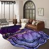 Irregular Living Room Carpet Marble Floor Mat Easy To Maintain Bedroom Bedside Carpet