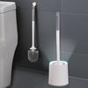 Wall-Mounted Toilet Brush with Base Cover for Easy Cleaning