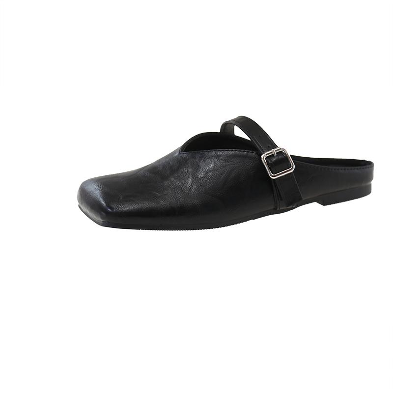 2025 Весна Лето Женские Мюли Тапочки Обувь Мода Закрытый Носок Слипоны Слайды Повседневный Уличный Стиль Балетки