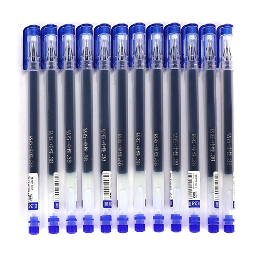 Ink Pen Stationeries Gel 12pcs 038mm Student Stationery Office Diy Sketching Writing Tool