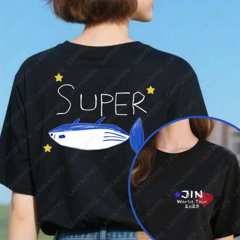 Retro Echo Треклист Run Seokjin Ep Тур 2025 Джин Хлопковые Футболки Не Говори, Что Любишь Меня Футболка SuperTuna Kpop Фан Армия Женская Мужская Топы