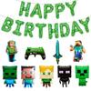 Mosasa Birthday Minecraft Character Birthday Balloon Happy Birthday Kids Birthday Cake Topper Decorations, Balloons, Garland, Balloons, Decorations,