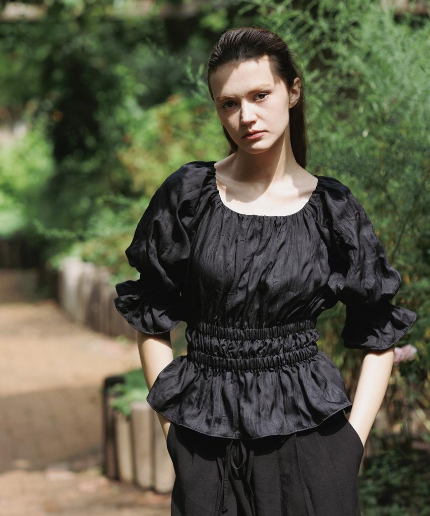 TINABLOSSOM Black Blouse