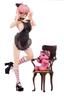 Sister and Busty Hanamaru Rurisu Limited Distribution Scale PVC Finished (Black Apron) (1/6 Pre-painted Figure)