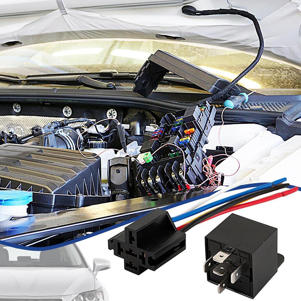 Автомобильное реле Водонепроницаемое Преобразование Запуск Реле постоянного тока 40 Ампер Водонепроницаемый Комплект жгута реле Для автомобилей Бытовая техника