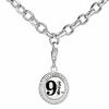 Harry Potter sterling silver Platform 9 3/4 clip charm with crystal Elements