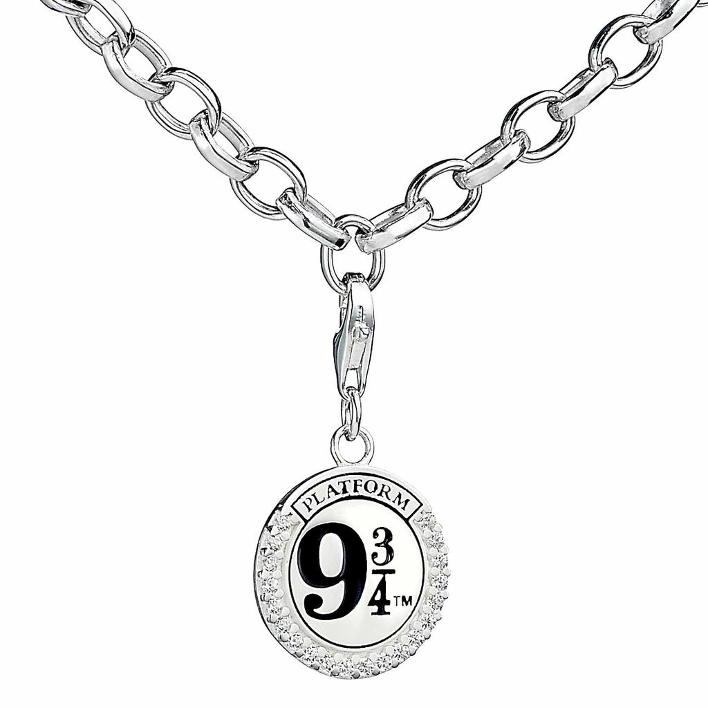 Harry Potter sterling silver Platform 9 3/4 clip charm with crystal Elements