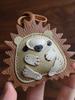 Healing Hedgehog Original Design Handmade Leather Car Key Bag Pendant Cute Female Simple Gift Keychain