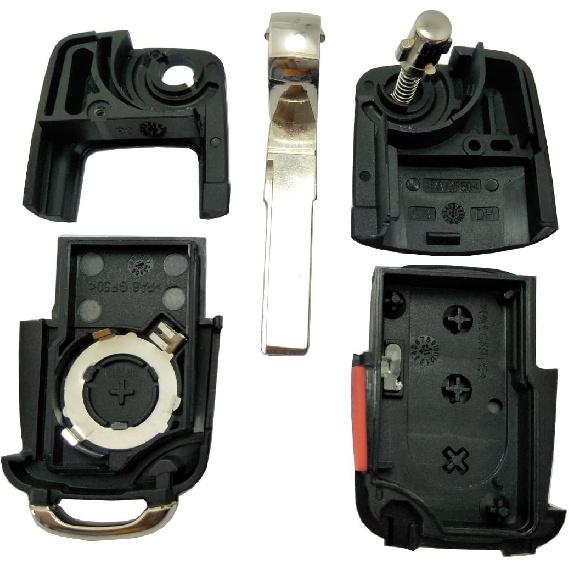Сменный корпус ключа-брелока, подходит для VW Volkswagen Jetta Passat Golf Beetle Rabbit GTI CC EOS, 4 кнопки, бесключевой доступ, корпус пульта дистанционного управления с необрезанным лезвием