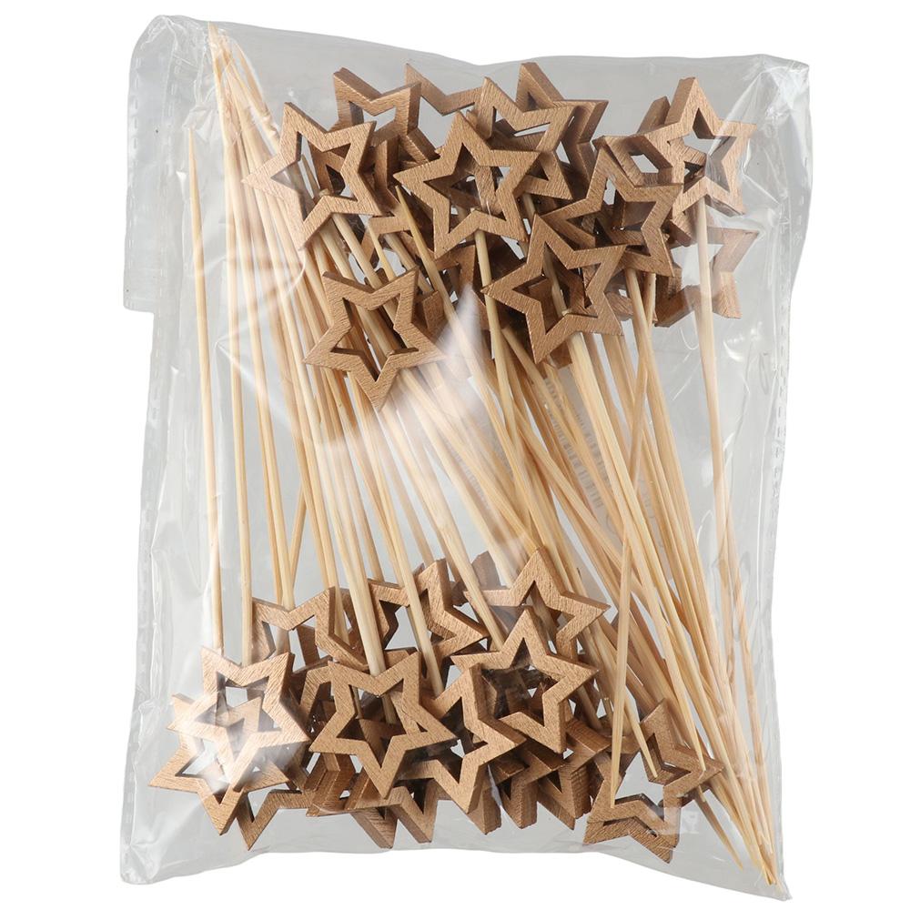 50 Pcs 5.5 Inch Fruit Bamboo Skewers Bamboo Disposable Bamboo Fruit Skewers  Food