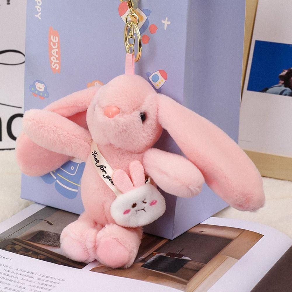 Подвеска плюшевый кролик куклы большие уши автомобильный брелок модный кролик плюшевый брелок ювелирные изделия аксессуары