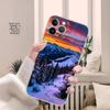 Красивый чехол для телефона 'Закат в заснеженных горах' для IPhone 17 16 15 14 13 11 12 Pro Max 16 Plus Прозрачный