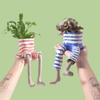 Novelty Resin Sitting Legs-Shaped Flowerpots Skirt Pants Creative Cantilevered Plant Pots Cute Unique Leggy Planter Home Decor
