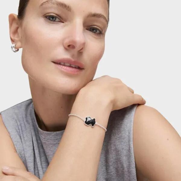 [TOUS] Silver Faceted Onyx Bracelet 1000149400