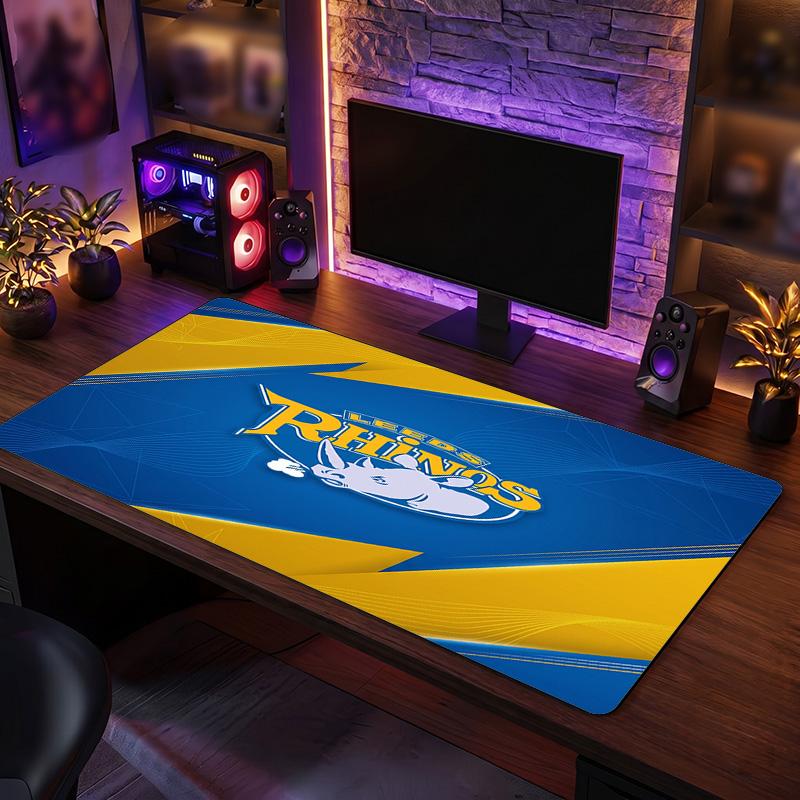 Коврик для мыши с узором Leeds Rhinos Анти?Нескользящий резиновый коврик для стола для игр, работы, украшение рабочего стола