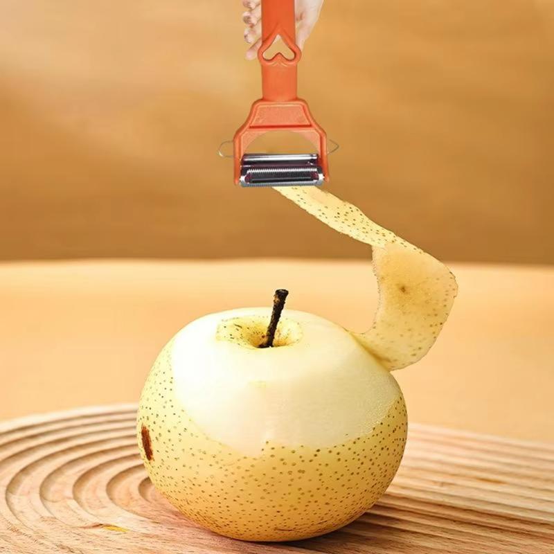 Многофункциональная овощечистка Портативная из нержавеющей стали Слайсер для фруктов 2-в-1 Многофункциональный инструмент для нарезки овощей Для домашней кухни