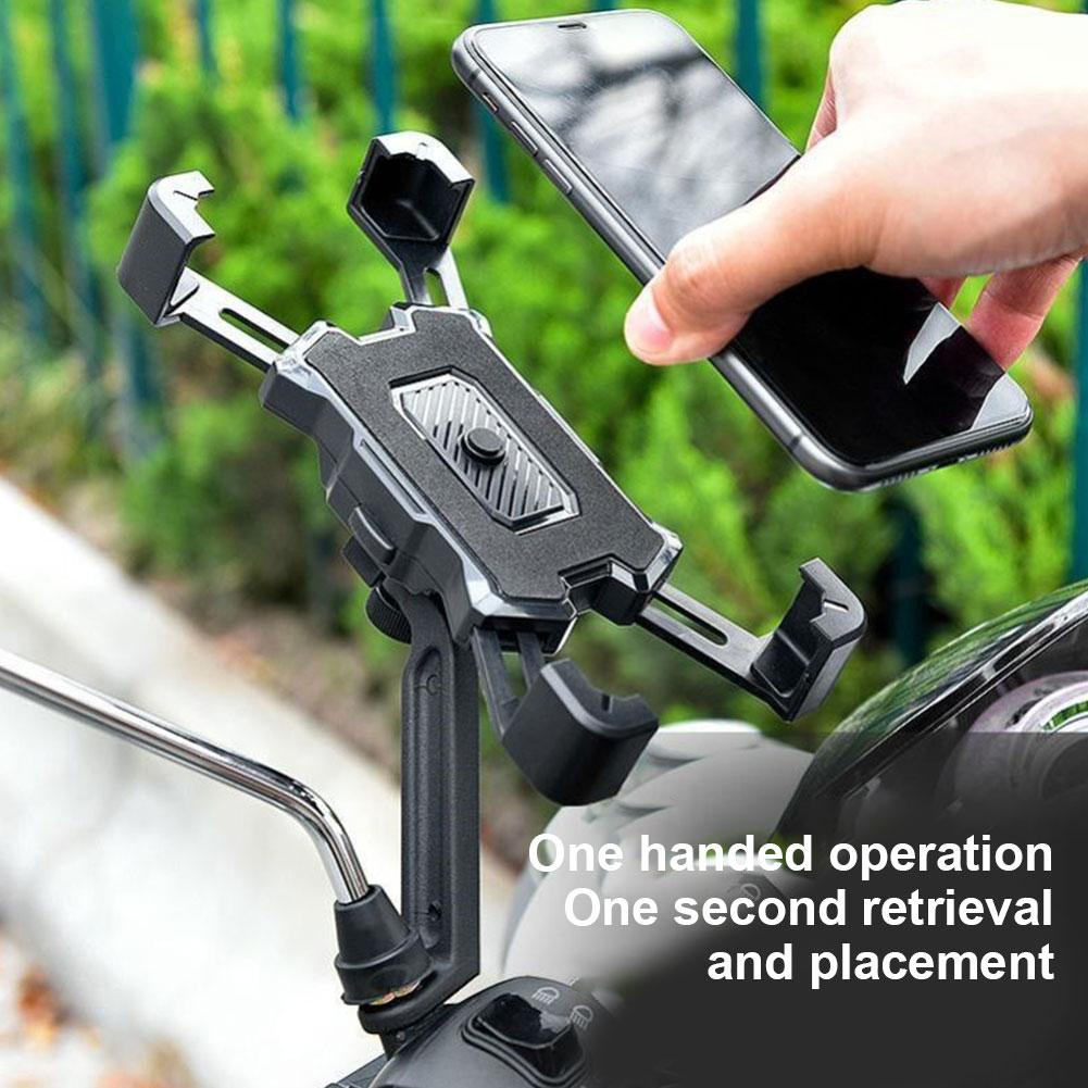 360 Rotation Universal Phone Holder for iPhone Riding MTB Stand Bracket Non-slip Cycling Shockproof Bracket GPS Clip