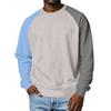 Men's Round Neck Raglan Sleeve Fleece-Lined Thick Solid Color Sweatshirt