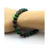 Stones and Minerals. Labradorite + Malachite Beaded Bracelet 8 Mm. Made In France.