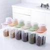 1.9L-2.5L PP Food Storage Box Plastic Clear Container Set with Pour Lids Kitchen Storage Bottles Jars Dried Grains Tank