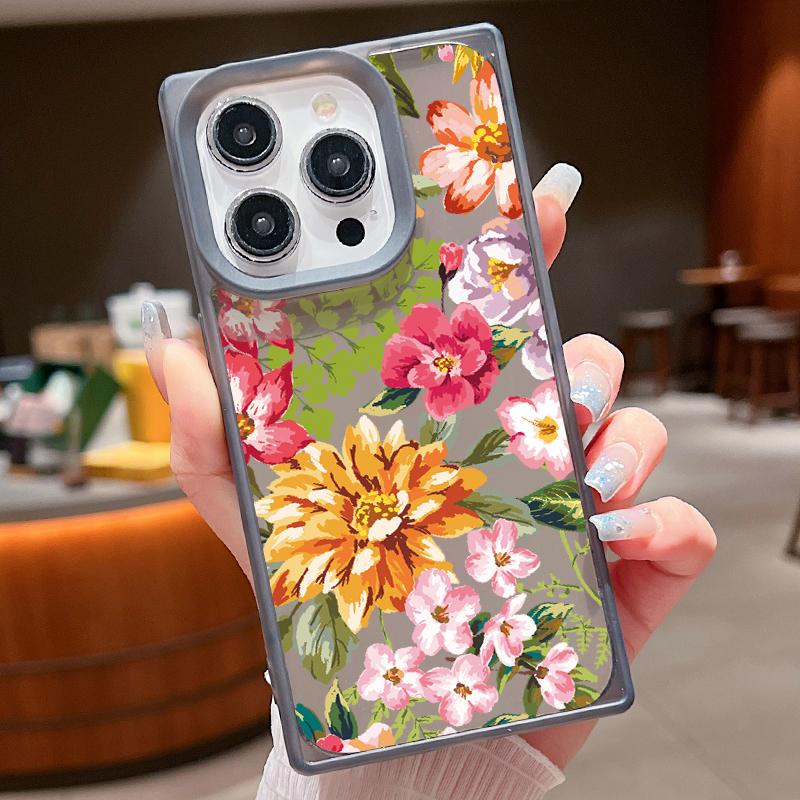 Роскошный прозрачный чехол с принтом пиона для iPhone 16 Pro Max 15 Plus 14 Pro 13 12 11, силиконовый противоударный мягкий прозрачный чехол из ТПУ