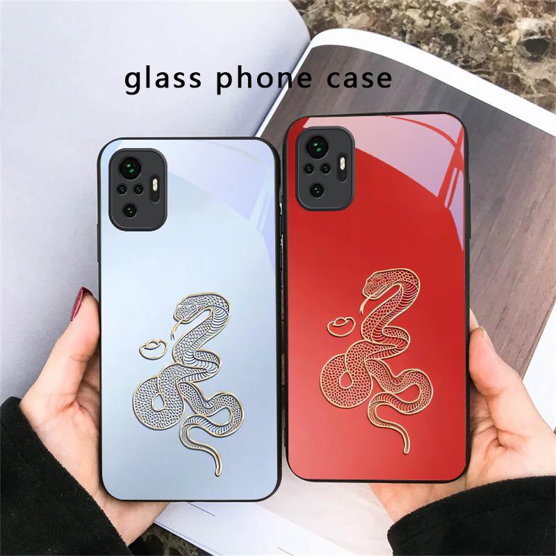 Секретный узор Xuanjin для Redmi Note 14 Pro+ 13 Pro 8 9 9S 12S 10 Pro 11 12 13C 14C A3 12 13 K60 Ultra Черный Стеклянный Чехол для Телефона