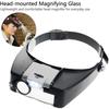 Налобная лупа со светодиодной подсветкой, налобная лупа с двойной линзой для чтения и работы вблизи, лупа-15,5X 3X 8.X 10X