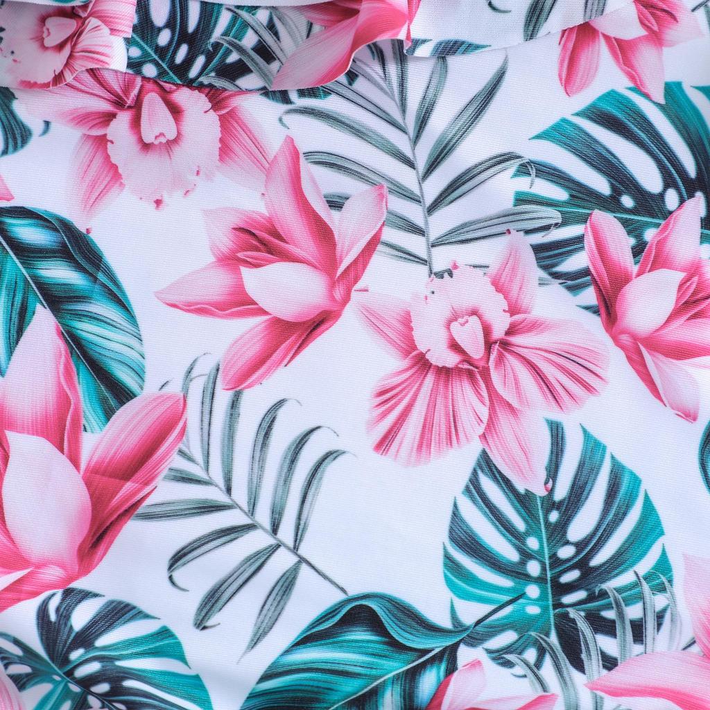 Девочкин купальник на одно плечо с цветочным принтом - Милый купальник для детей.