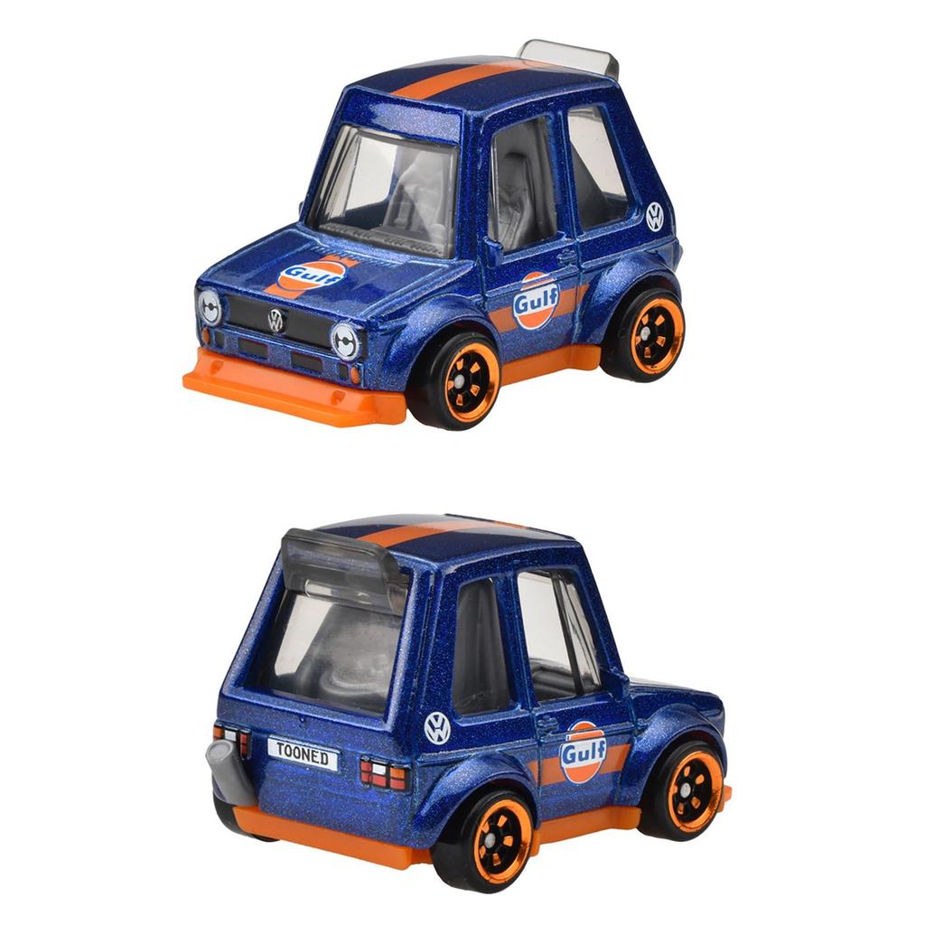 Hot Wheels Theme Automotive Assortment Noppo Gulf Racing Box of 10 Vehicles Toy Mini Car 3 Years Old and Up Multi - 987L-GDG44