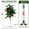 Fake Flowers Christmas Ornament Artificial Floral Decor Festive Bunches Christmas Decorations  Home