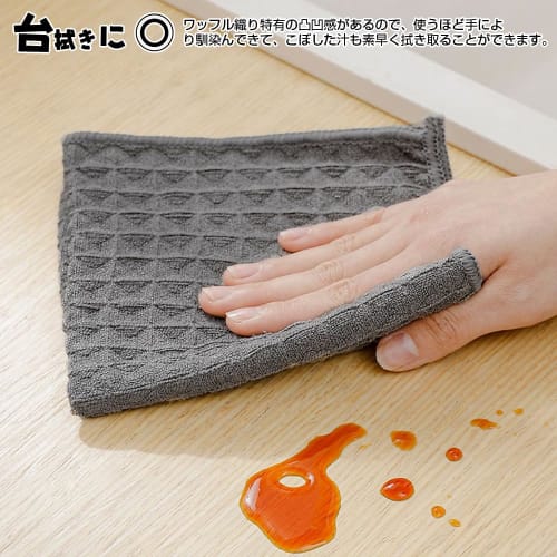 KYOSAMA Полотенца для посуды, Толстые белые, Кухонные полотенца, Прибл.. 29*29см, Вафельная ткань, Впитывающая, Быстросохнущая, 6 штук, 04 Белый