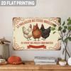 Novelty Ici Vivent Des Poules Chouchoutees Sign Heavy Duty Iron Tinplate Decor for French Farm Home Coop