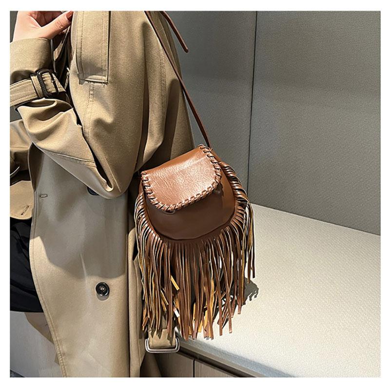 Сумка через плечо Niche Design Tassel с кисточками в корейском стиле, женская, высокого класса, модная, новая, маленькая, квадратная, простая сумка через плечо Wind Commute